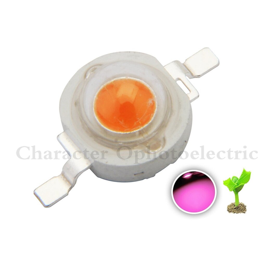 50pcs/lot 1w/3w/5w full spectrum led grow chip , led grow lights ,broad 400nm-840nm led diode for indoor Not PCB/with PCB star