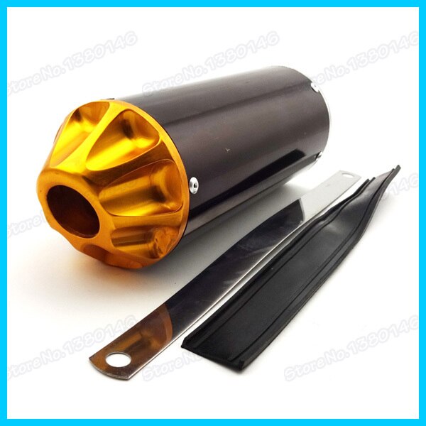Pit Dirt Bike 28mm Gold Aluminum Exhaust Muffler For Chinese 50cc -125cc TTR KLX CRF Moped Scooter Motocross