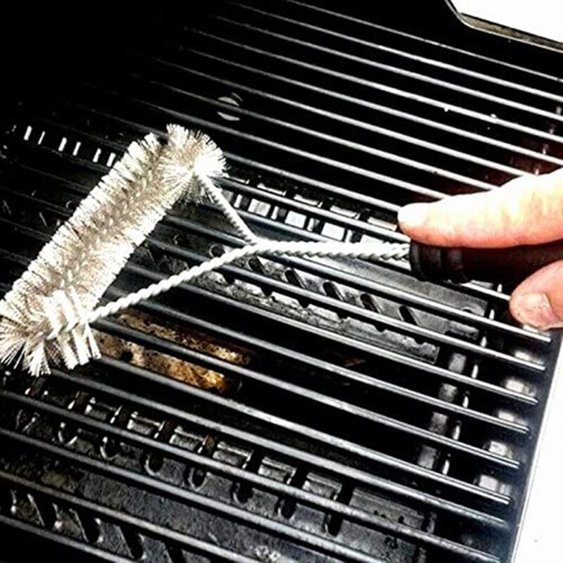 Keittiötarvikkeet bbq grilli grillisarja puhdistusharja ruostumattomasta teräksestä ruoanlaittovälineet grilli teräsharja