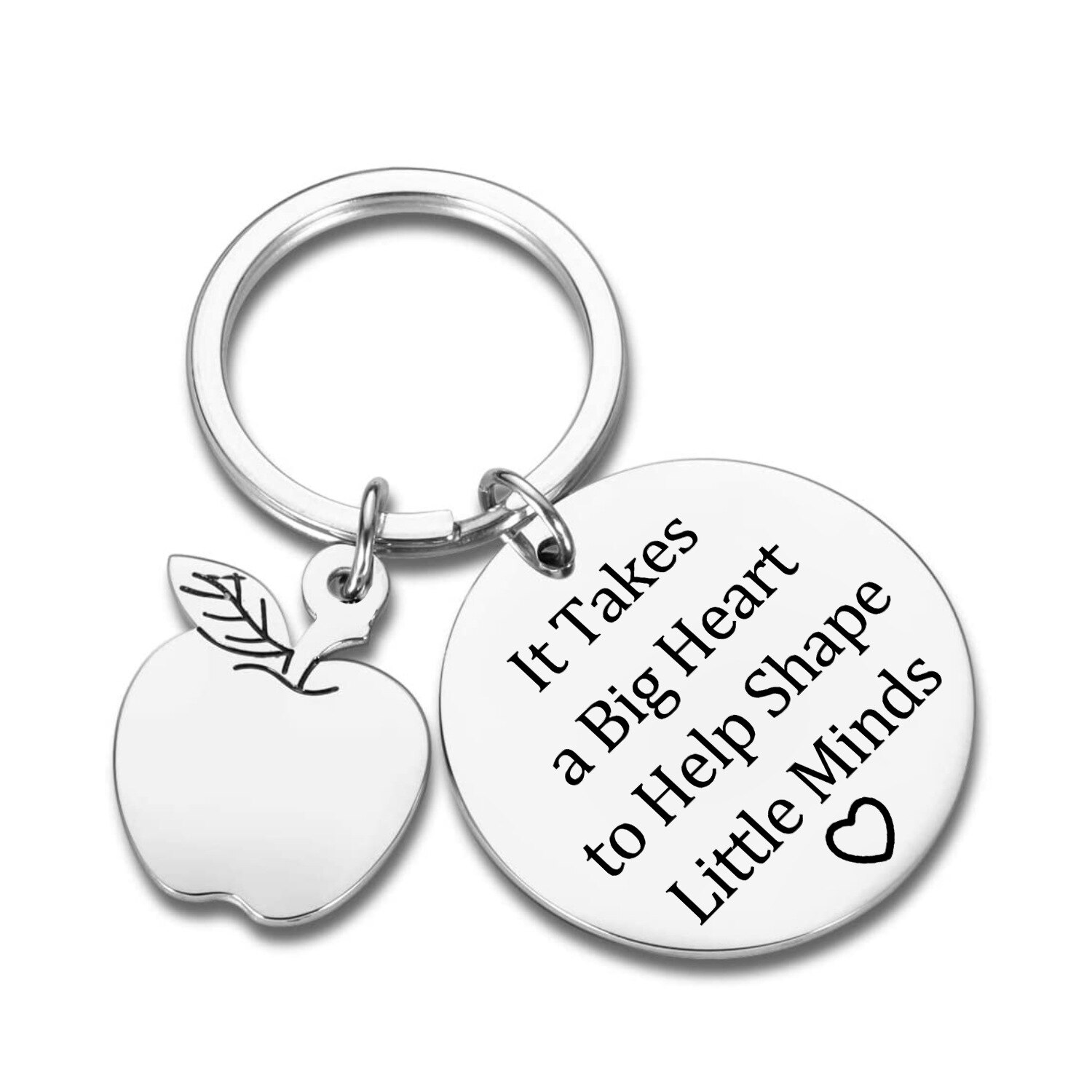 Laurea con souvenir ringraziamento festa degli insegnanti ciondolo mela in acciaio inossidabile portachiavi regalo artigianale: K614 mela