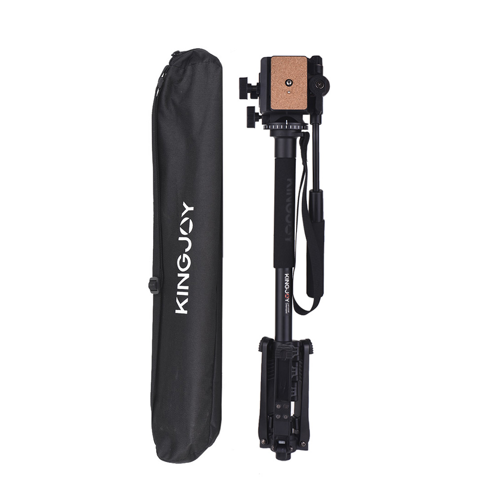 KINGJOY Camera Monopod Unipod w/ Ballhead Quick Release Plate Tripod Carry Bag 1/4"Screw Mount for Canon Sony Nikon DSLR Cameras