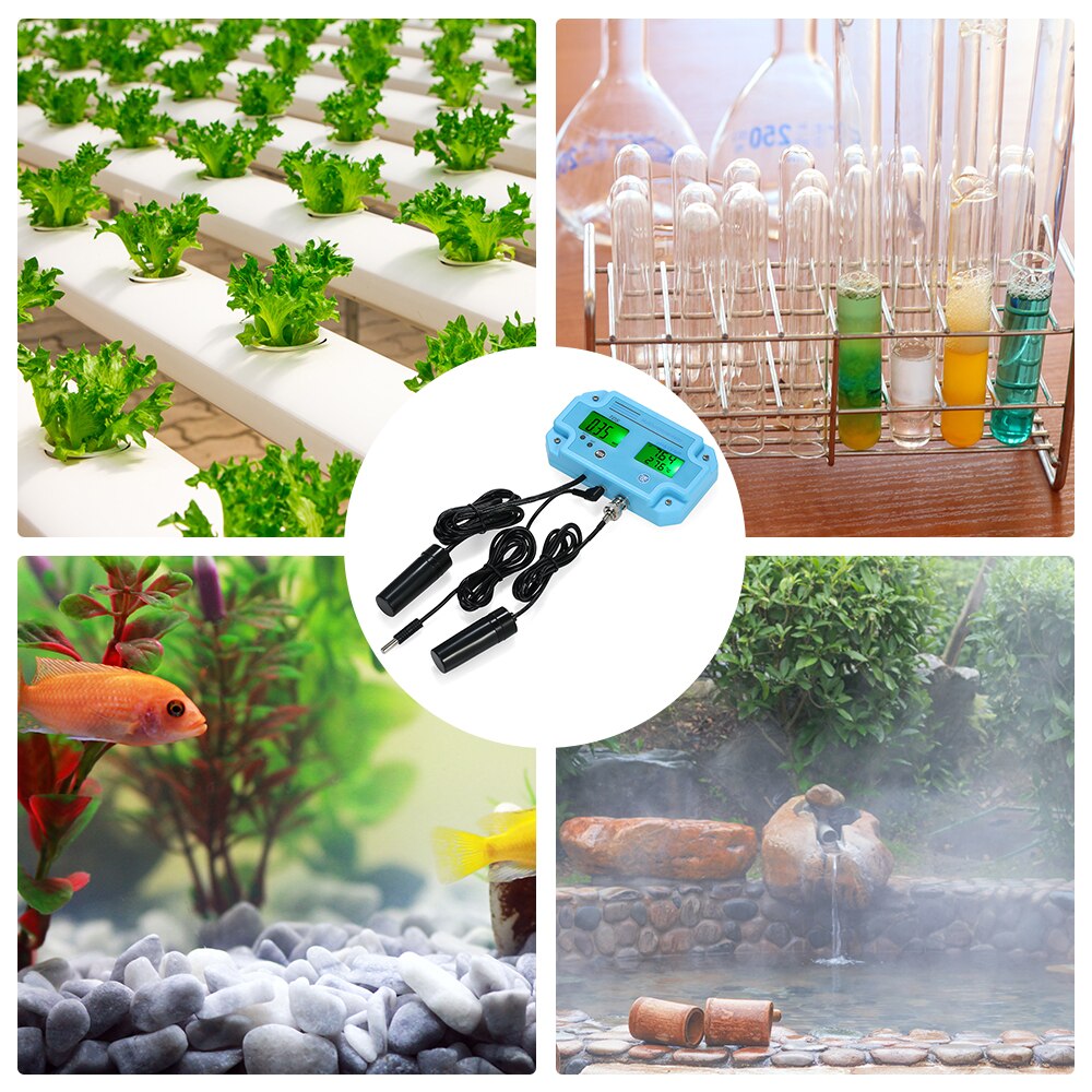 Ph Meter Water Detector 3 in 1 pH/TEMP LCD Digital Meter Test Meter Water Monitor Water Tester