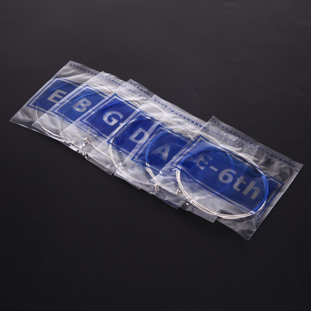 6Pcs/ Set Guitar Strings Hexagonal Carbon Stee Nickel Plated Steel Guitar Strings for Electric Guitars