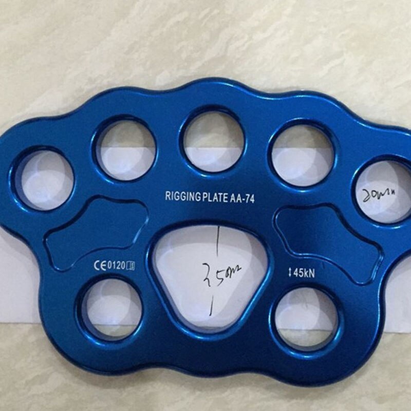 8 Holes Rigging Plate Outdoor 45KN Rescue Rock Climb Rescue Climbing Equipment Mountaineer Anchor Connector Gear