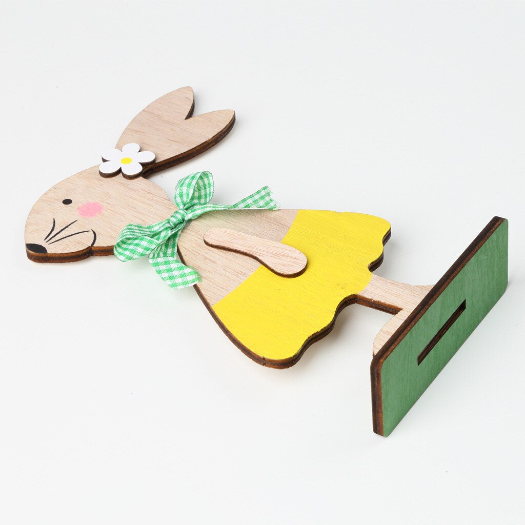 Pasen Konijn Houten Hanger Bunny Opknoping Ambachten Pasen Decoratie Thuis Diy Pasen Party Decor # J20