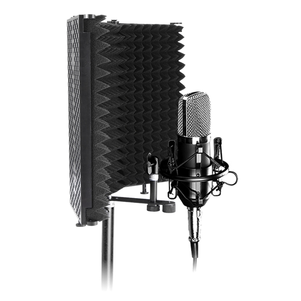 Mikrofon isolering skjold skum studio mikrofon isolering skjold eliminere interferens skjold reflektor filter til bordplade