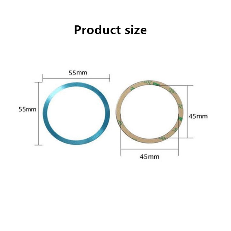 5 sztuk 55x45mm pierścień metalowa płyta dysku żelaza arkusz dla magnetyczny telefon samochodowy stojak posiadacze dla iphone 12 magsafe dla iphone 13