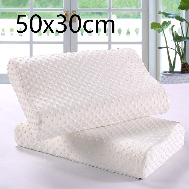 Memory Foam Pillow Orthopedic Pillow to Sleep Latex Neck Fiber Slow Rebound Soft Pillow Massage Cervical Health Care Pillow: xinshangai50x30cm
