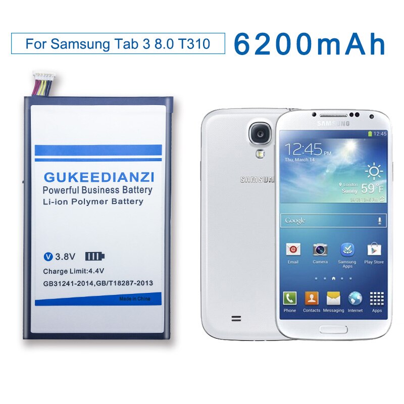 Gukeedianzi Tablet Batterij T4450E Voor Samsung Galaxy Tab 3 8.0 Sm T310 T311 T315 6200 Mah Vervangende Batterijen