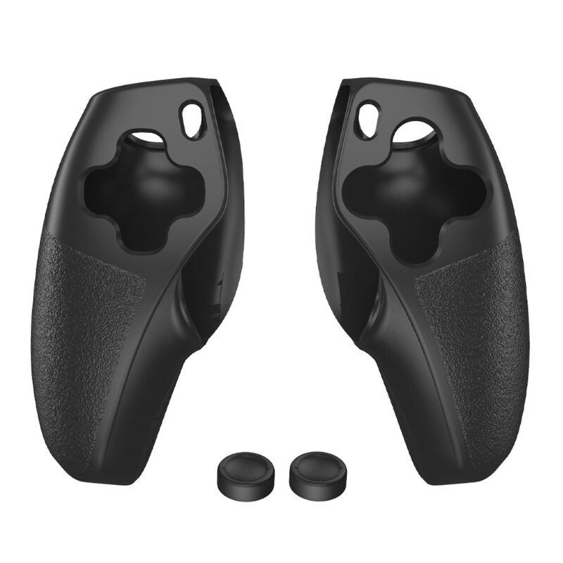 Housse de Protection en Silicone pour poignée sans fil Ps5, couvercle fendu avec capuchon de bouton p5