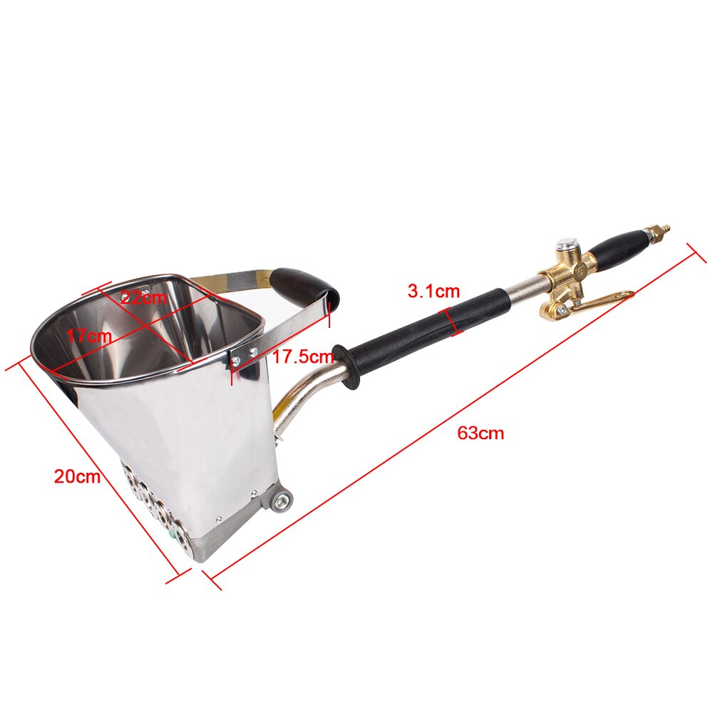 4-5L Malta di Cemento Pistola A Spruzzo con Tramoggia Secchio di Cemento, Muro di stucco Gesso Spruzzatore, pompa a Getto ad alta Pressione di Vuoto Automatico