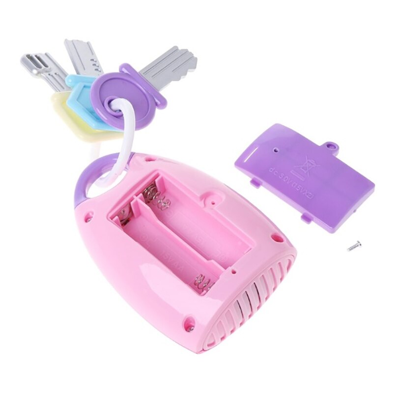 Coche Musical de juguete para bebé, juguete de llaves, control remoto inteligente, voces, juguete para juego de imitación, simulación de coche, llave, cerradura, juguete educativo