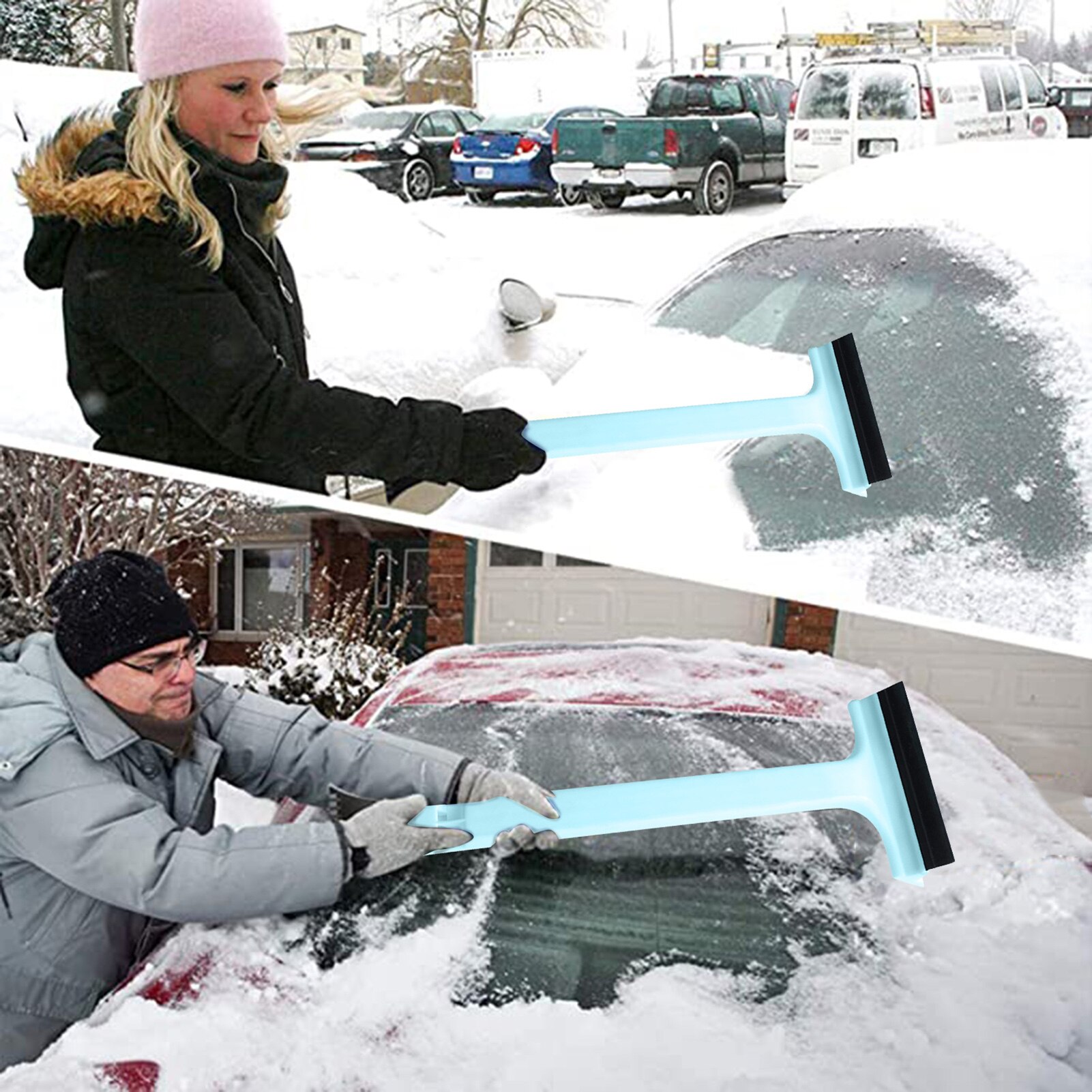 Car Ice Scraper Windshield Ice Breaker Quick Clean Glass Brush Snow Remover Auto Window Snow Brush Shovel QP2