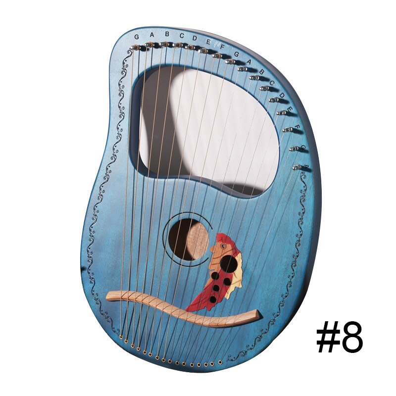 16-Tone Log Lier Draagbare Muziekinstrument 16-Strings Massief Hout Fineer Lier Snaarinstrument JT-889: 8