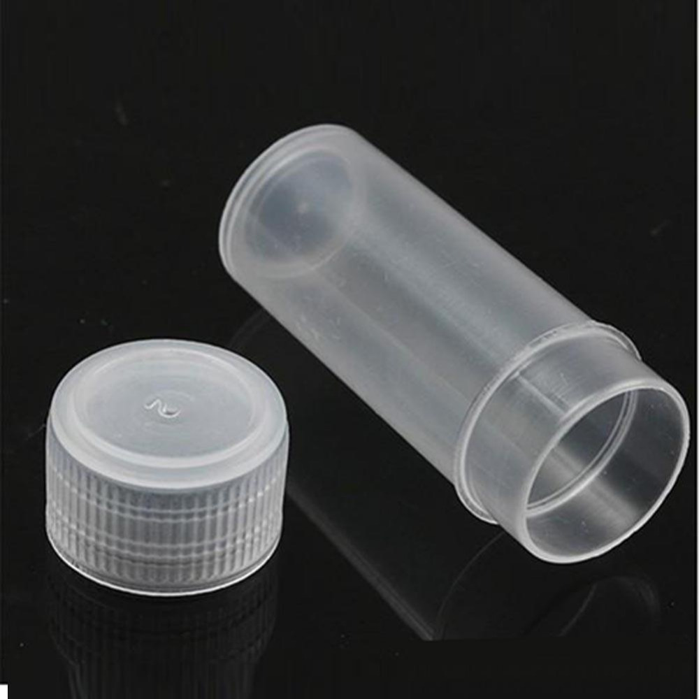 White 50Pcs 5g Volume Plastic Sample Bottle 5ML Small Vial Storage Contain