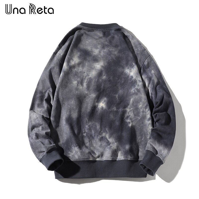Una reta sweatshirts herre harajuku slipsfarvning print pullover sweatshirts hættetrøjer streetwear hip hop toppe afslappet hættetrøje mand