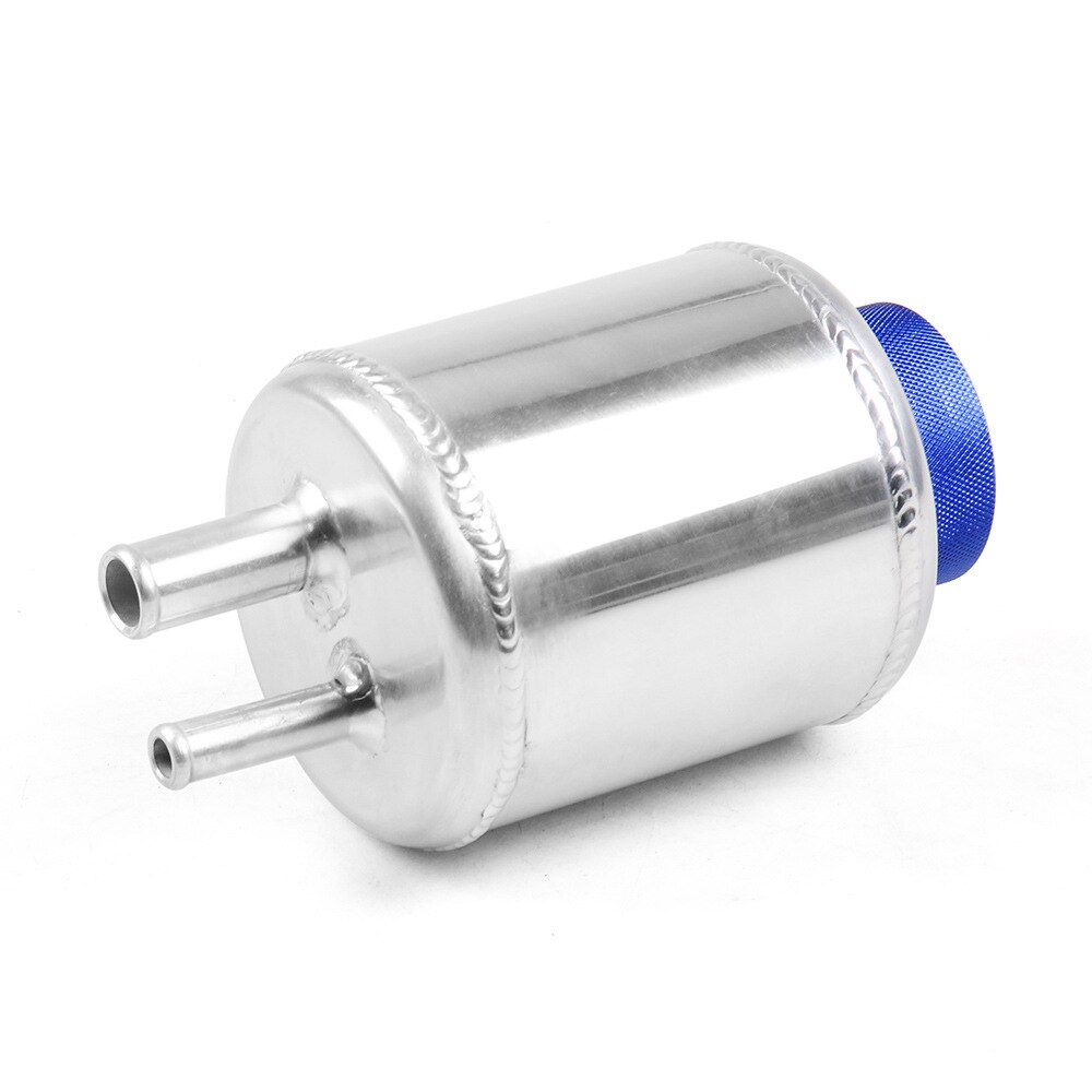 Universal Power Steering Fluid Reservoir Tank Aluminum Polished 1000 ML