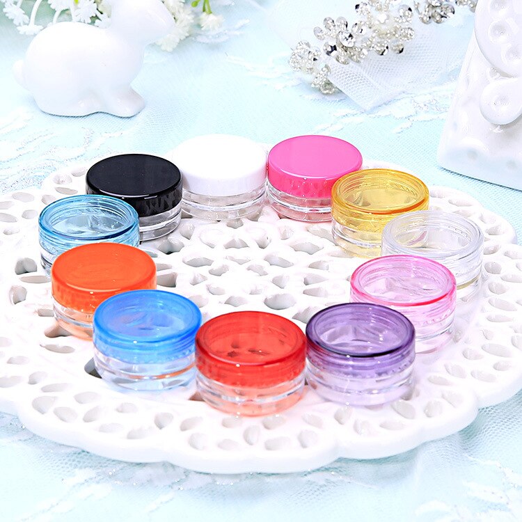 10pcs 5g vazio recipiente de amostra com tampas frascos cosméticos limpar garrafa de plástico para maquiagem unhas jóias beleza casa cozinha potes
