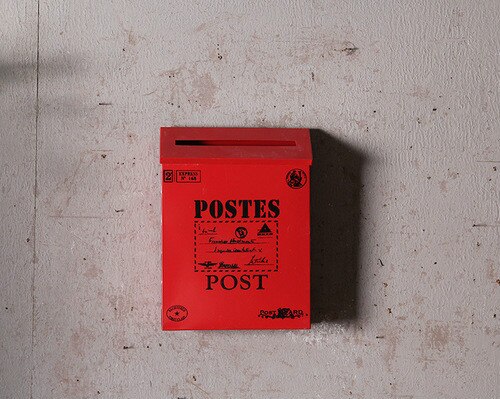 Dagligvarer retro metal postkasse postkasse postkasse boligindretning skyde rekvisitter vægdekoration  wf601215: Rød