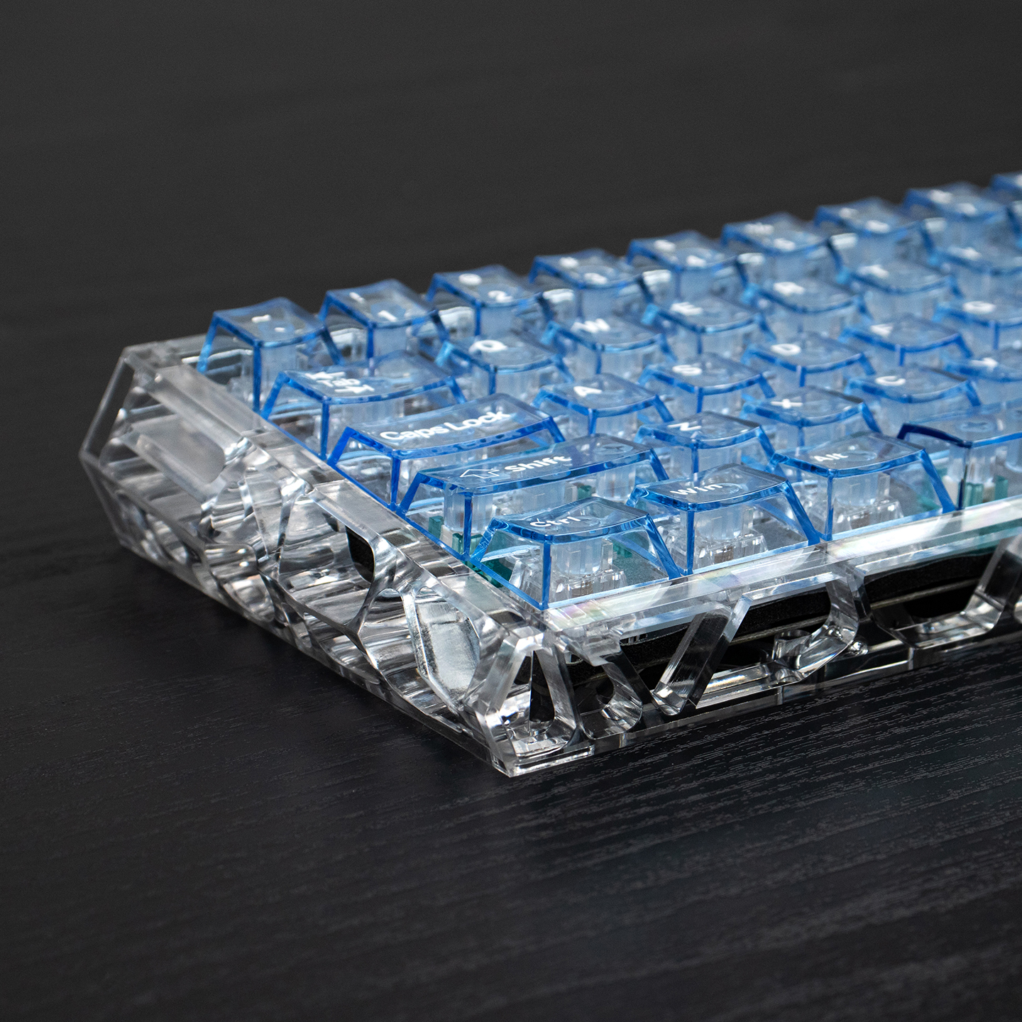 128 klawiszy Niebieskie Przezroczyste Keycapy Profil wiśnia UV Podkładka wydrukować Keycapy robić Przełączników Mx Klawiatura Mechaniczna Klawiatura Gamingowa Nakładki na Klawisze