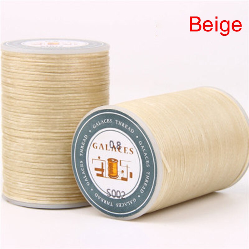 0.8mm 90m Waxed Thread Cord String Strap Sewing Leather Stitching Necklace Rope For Jewelry Making Bracelet Supplies: Beige