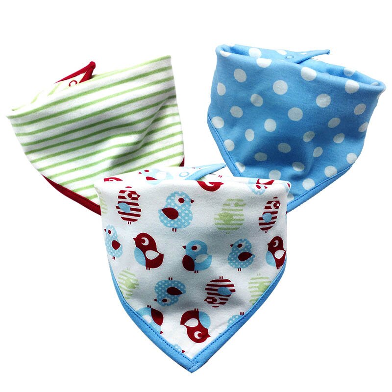 Tender Babies 3 Piece bavoir bandana Baby Boy Girl Bib Towel Saliva Waterproof Kids Cartoon Pattern Clothes saliva bib: 1