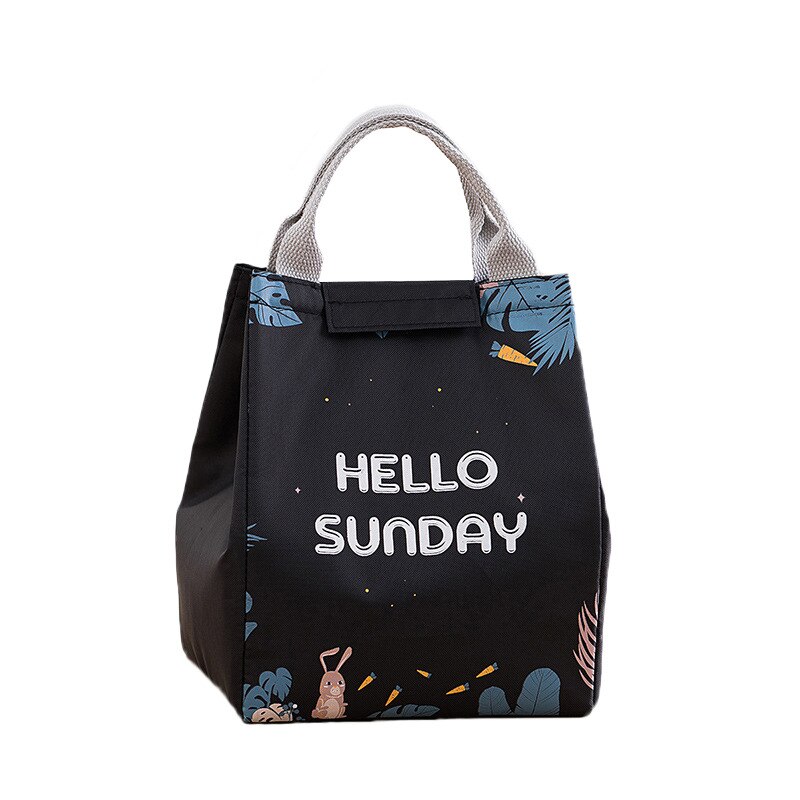 Draagbare Lunch Bag Lunchbox Geïsoleerde Canvas Picknick Voedsel Opbergzakken Lunchbox Tote Reizen Picknick Handtas Reizen Lunchbox: A