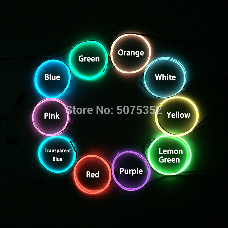 GZYUCHAO EL 1.3mm Flexibele EL Draad Touw Waterdichte EL Buis Neon Led Licht Kabel DIY Materiaal Voor House Party decoratieve