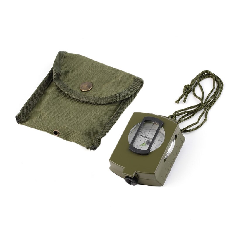 Precision American Multifunctional Green Pointer Compass Portable Folding Traveling Hiking Aluminum Outdoor Compass: Default Title