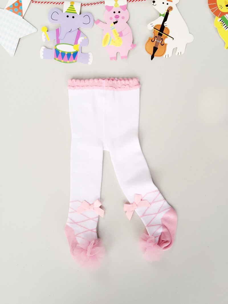 0-36 month children leggings sweet dance baby pantyhose lace bow princess girls leggings