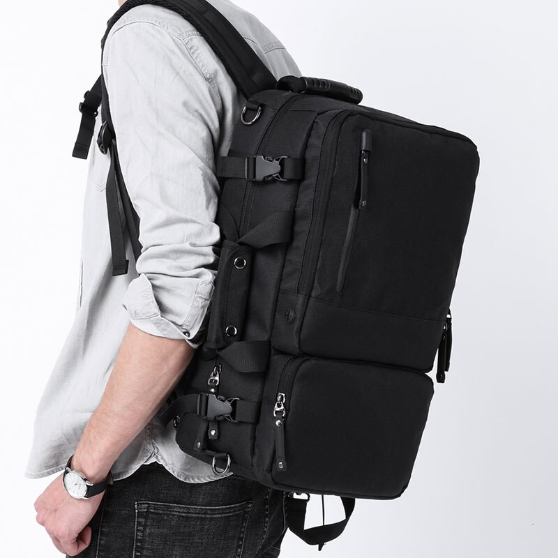 KAKA – sac à dos fonctionnel pour ordinateur portable 15.6 pouces pour hommes, grande capacité, bagages à bandoulière gris, sac à dos de loisirs