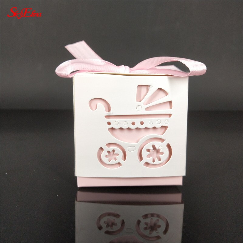 50Pcs box wedding dragees Vlinder Bonbondoos verpakking Huwelijkscadeau Dozen Chocolade Doos Voor Gasten Party Bruiloft Decoratie 6Z: pink / 10pcs