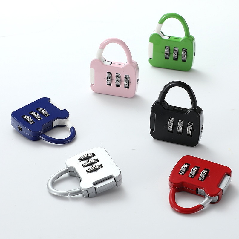 Portable 3 Digit Code Combination Password Lock Mini Suitcase Luggage Case Lock Backpack Padlock for Travel