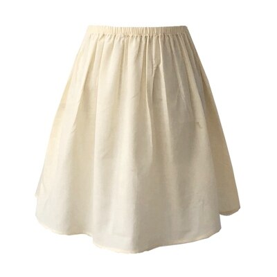 Falda con forro de algodón para vestido, falda de seguridad transparente, antideslizante: apricot / 60cm