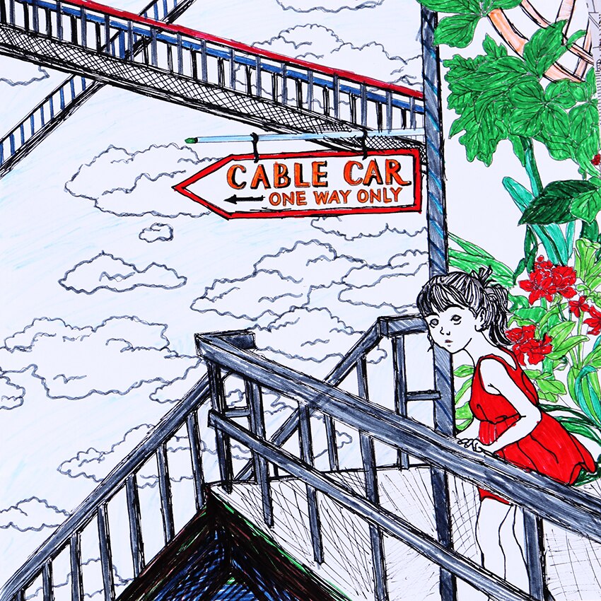 1 PC Relieve Stress Kill Time Graffiti Painting Art Books Time Travel Coloring Book for Adult Kids 18.5x18.5cm 24 Pages