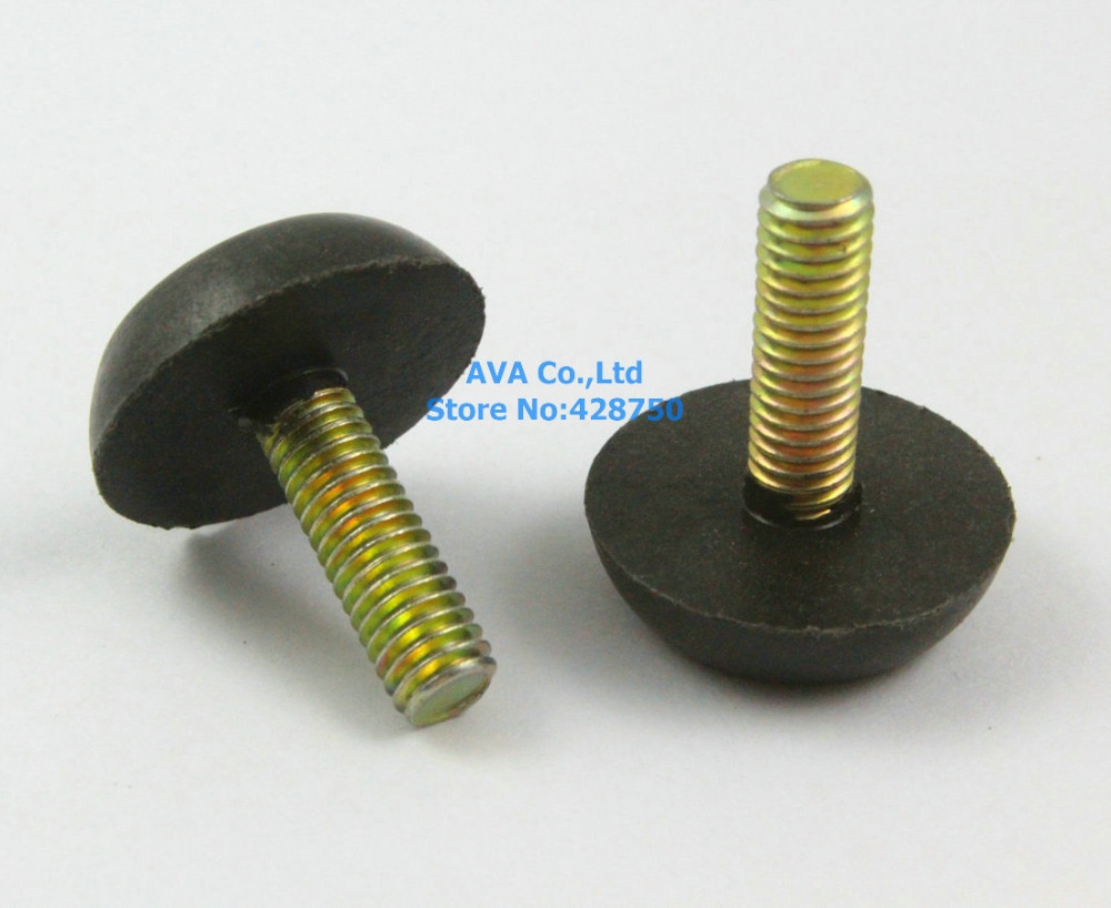 20 svarta  m6 x 20mm skruvar  , 23mm bas justerbara möbelben bordsjusteringsfötter
