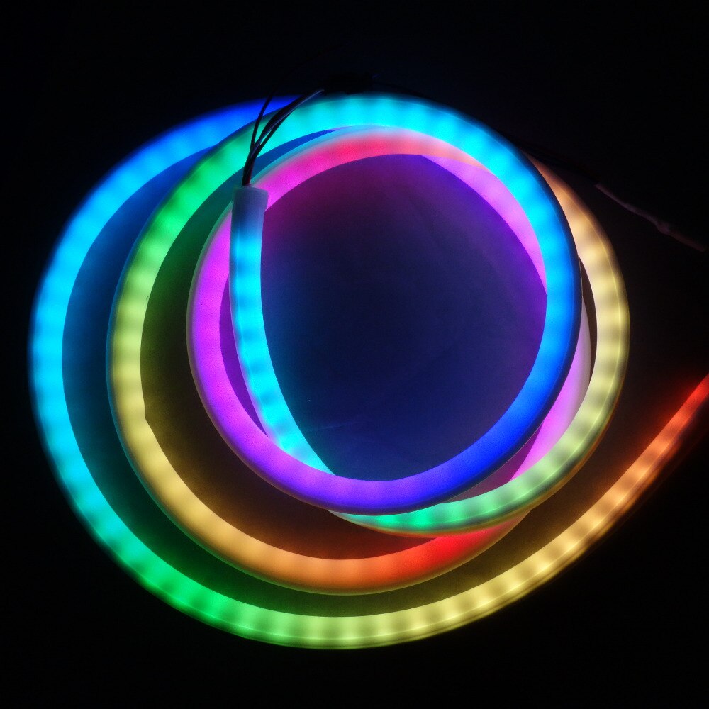 2.5m DC12V WS2812B addressable led neon pixel light,RGB full color;30leds/m with 30pixels/m;waterproof