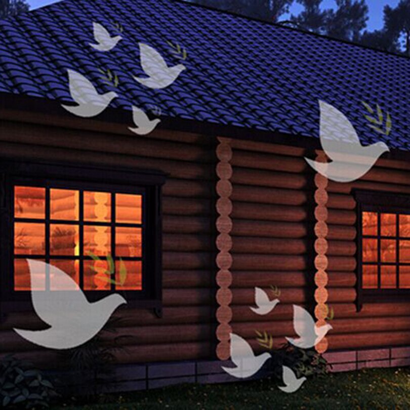 LEDGLE Decorative Projector Lights Outdoor Projection Lamp Landscape Spotlights with 12 Switchable SliWdes 5m IP44 Waterproof