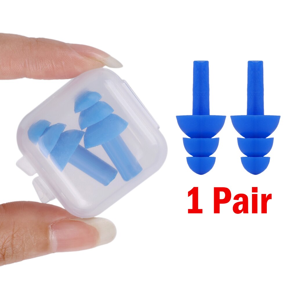 5 Pairs Soft Silicone Earplugs Waterproof Swimming Ear Plugs Reusable Noise Reduction Sleeping Ear Plugs Hearing Protection: 1 pair