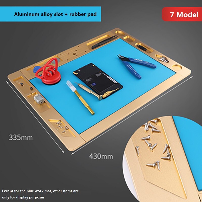 Hohe Temperatur Beständig Silikon Tisch matt praktisch Wartung Plattform Anti-Statische Gürtel Magnetische Teile Saug Reparatur: 7 Modell