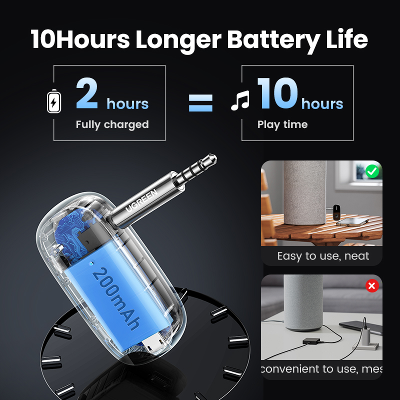 Ugreen trådlös bluetooth-adapter aptx / aptx hd