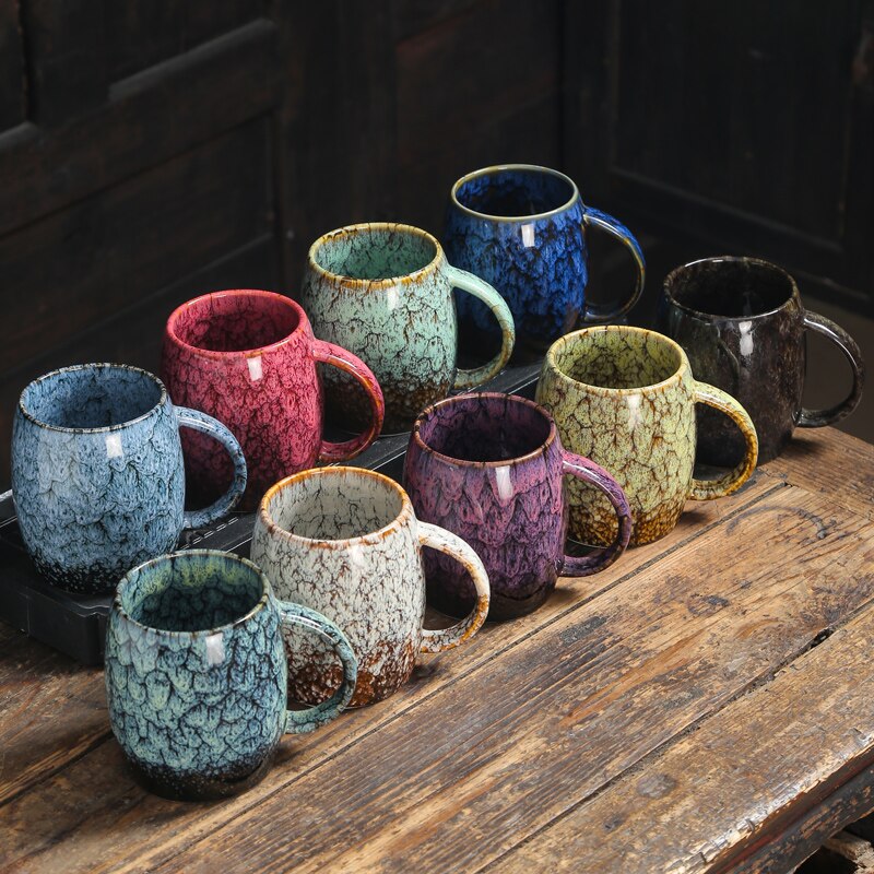 Oven Gebakken Mok Water Cup Huishouden Thee Cup Kantoor Keramiek Cup Grote Paar Melk Koffie Keramische Mok Koffie Mokken leuke Cup