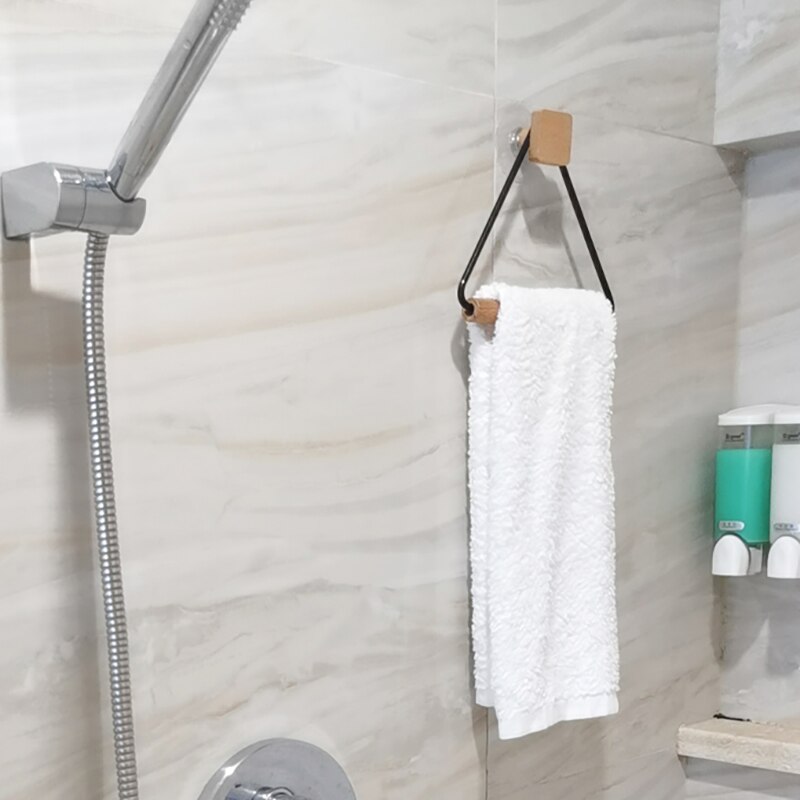 Porte-serviettes en papier noir et doré, porte-serviettes mural rétro, accessoires de salle de bains, porte-serviettes