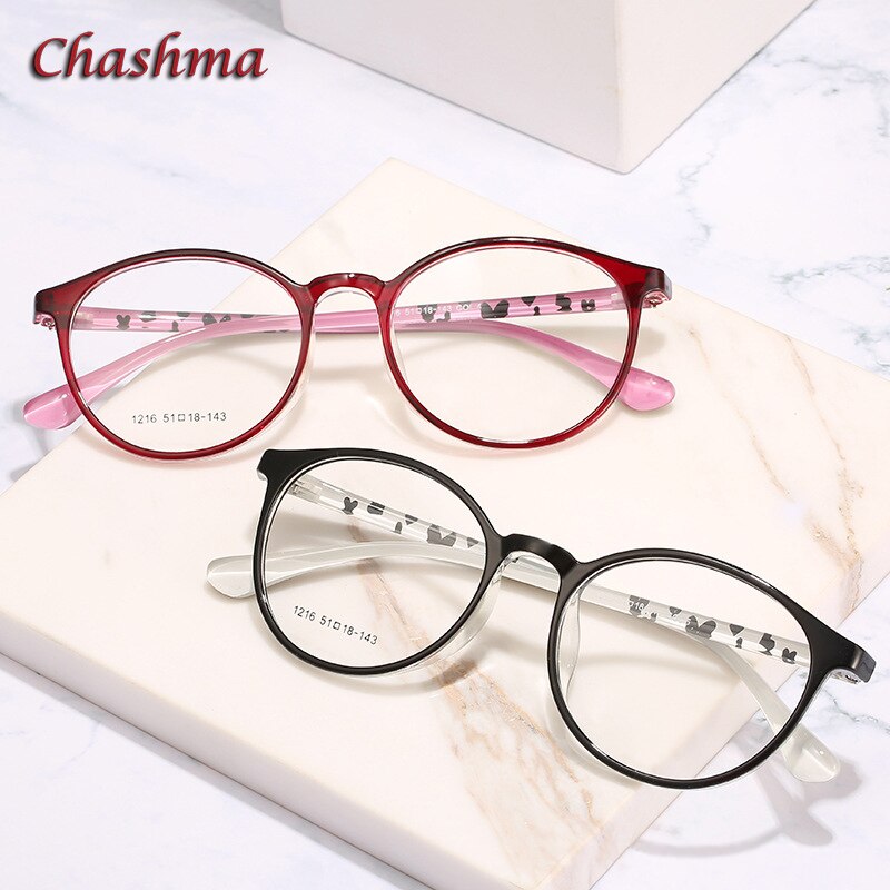 Women Round Frame Optical Eyewear Prescription Glasses for Girls Purple Retro Gafas Female