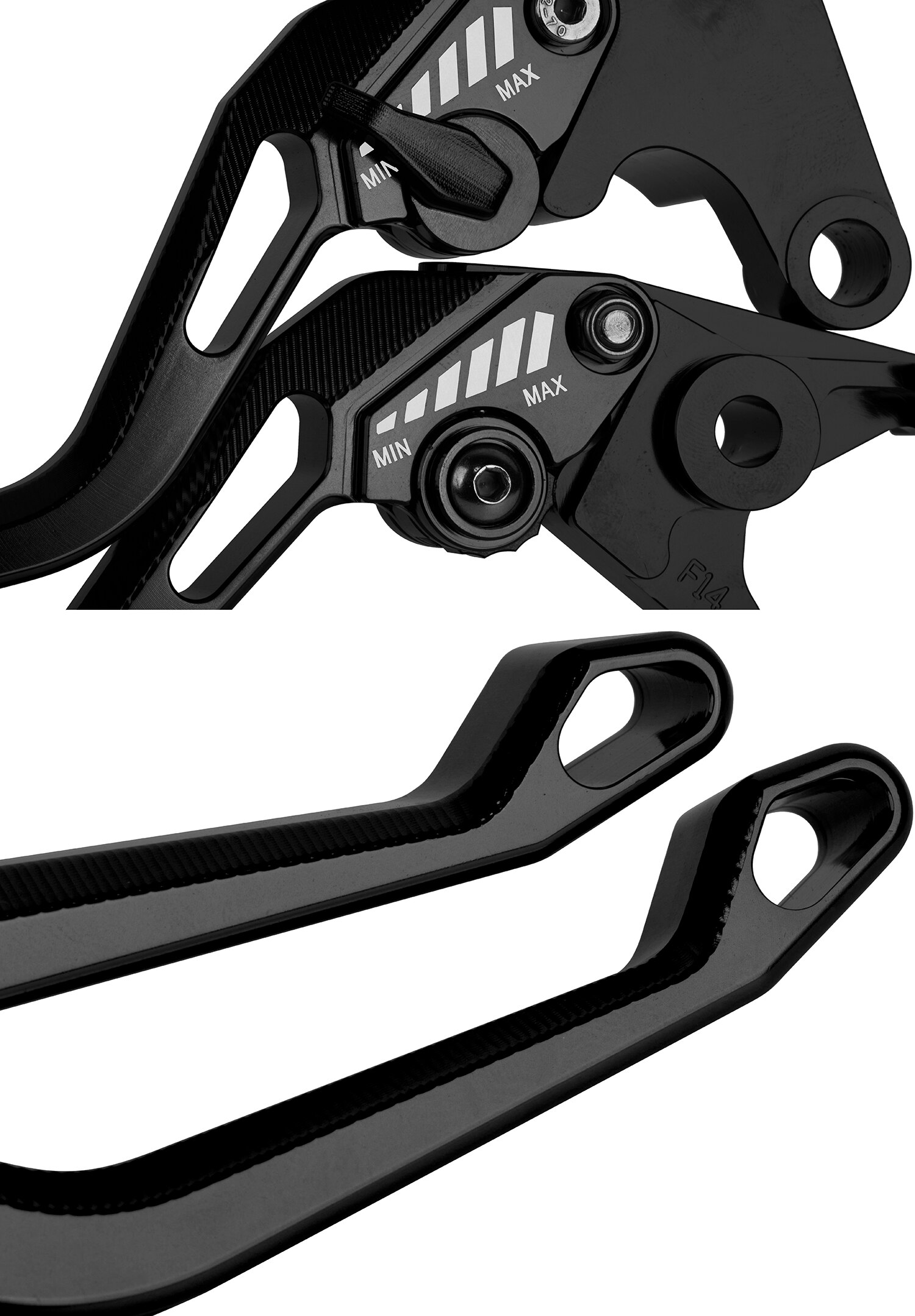 For Kawasaki Ninja 125 250 300 400 500 1000 H2/R ZX6R ZX10R ZX14R 5D Short Black Clutch Brake Levers Adjustable CNC ZZR 1400