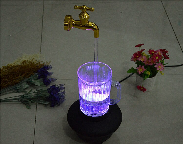Magic Tap running lights Kleurrijke magic tap running lights water kolom lamp; magic kraan fontein; led lamp