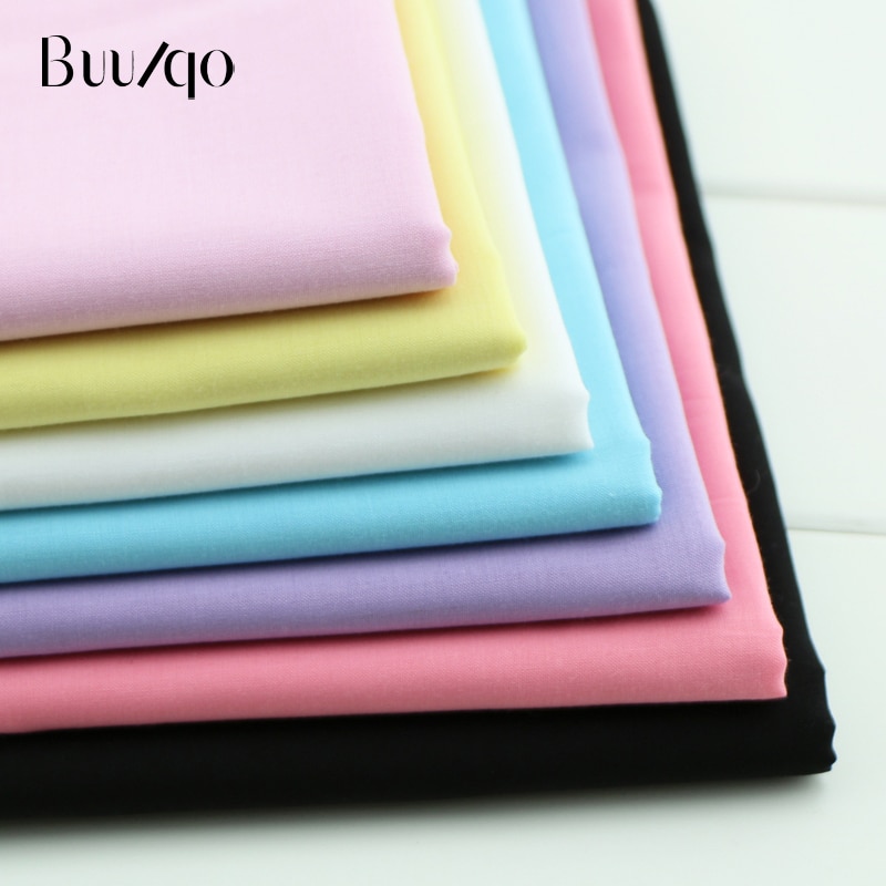 Buulqo 50x140cm 100% algodão tecido liso para forro de roupas material diy acessórios artesanais