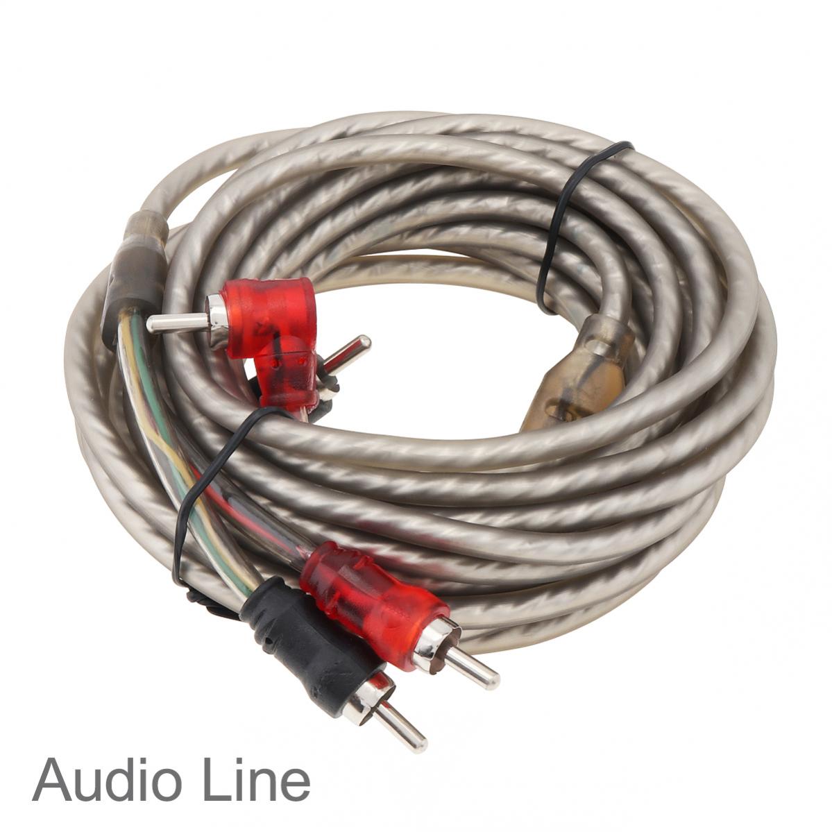 Kit de cableado de instalación de amplificador de calibre 4/6/8, Cables de altavoz de graves de coche, amplificador de potencia de línea de Audio con juego de fusibles