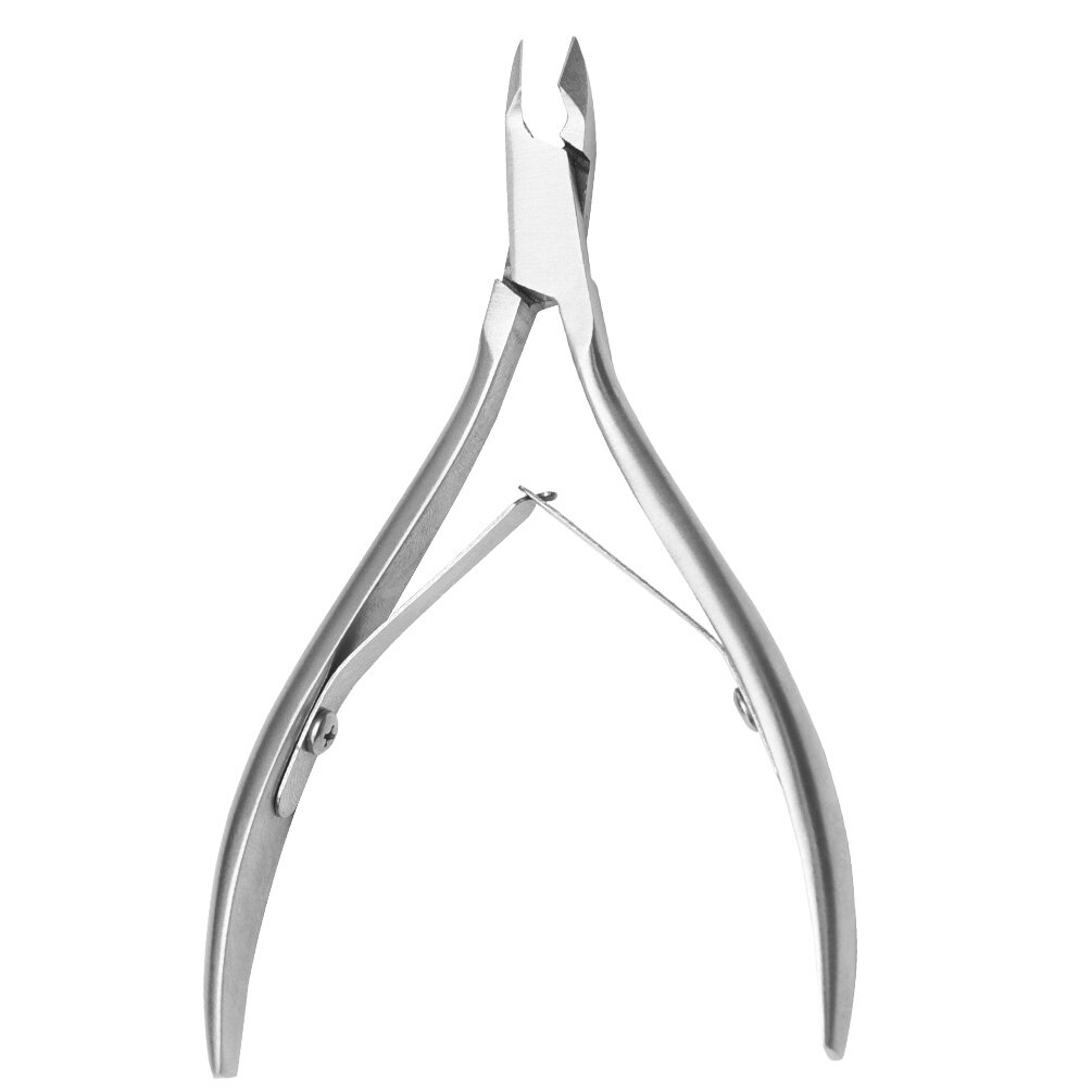 LIZY Finger Toe Nail Cuticle Nipper Scissors Stainless Steel Tweezer Clipper Dead Skin Remover Scissor Plier Pusher Tool: Silver