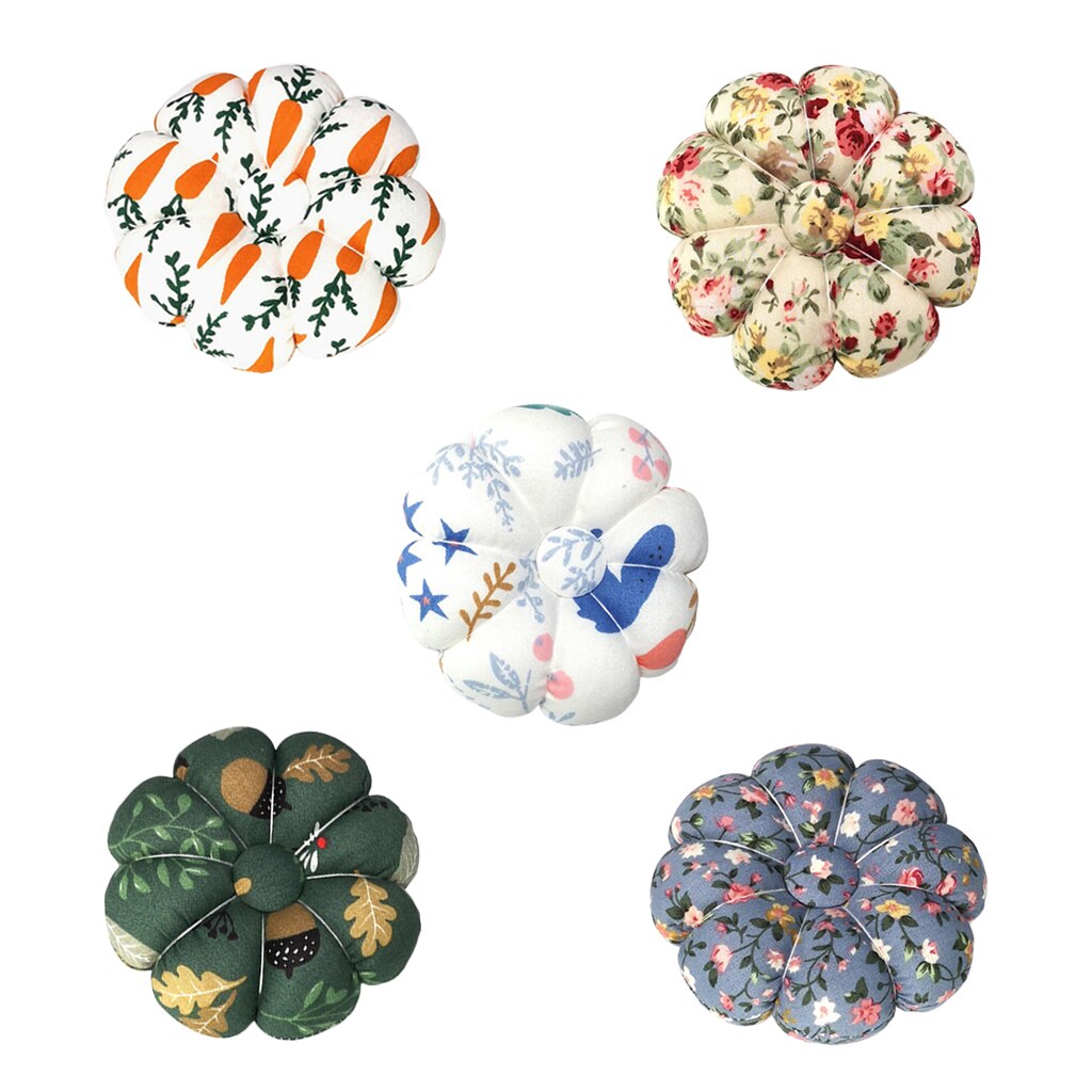 1Pcs Pin Cushion Wrist Pumpkin Pin Cushions Wearable Sewing Needle Pincushions for Needlework Sewing